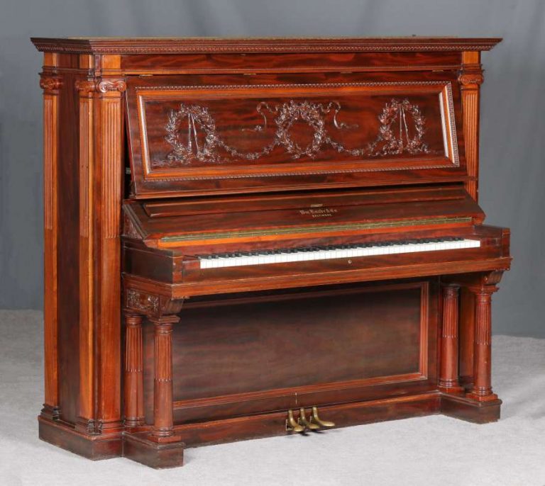 Custom Designed Knabe Greco-Roman Style Upright Piano – Antique Piano Shop