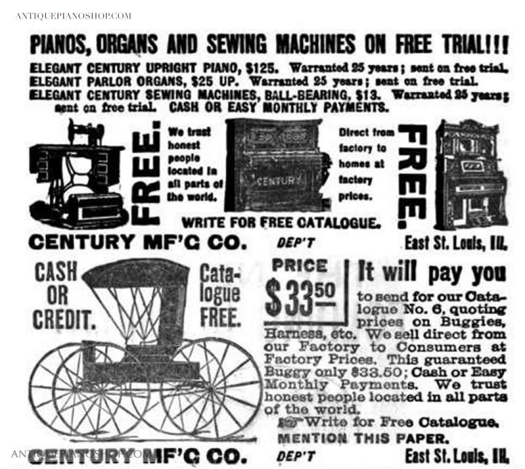 Century Manufacturing Company - Antique Piano Shop