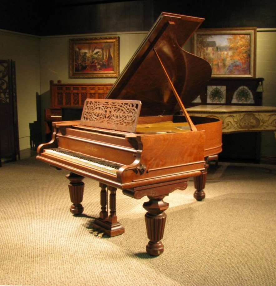 Mason & Hamlin OAK Victorian Model A Parlor Grand Piano - Antique Piano ...