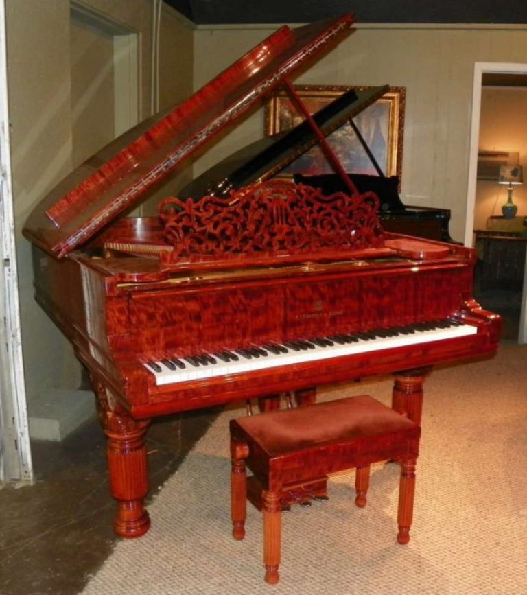 Steinway Mahogany Model A Victorian Parlor Grand Piano - Antique Piano Shop