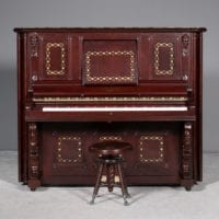 Fischer Oriental Influenced Victorian Style Upright Piano Antique Piano Shop