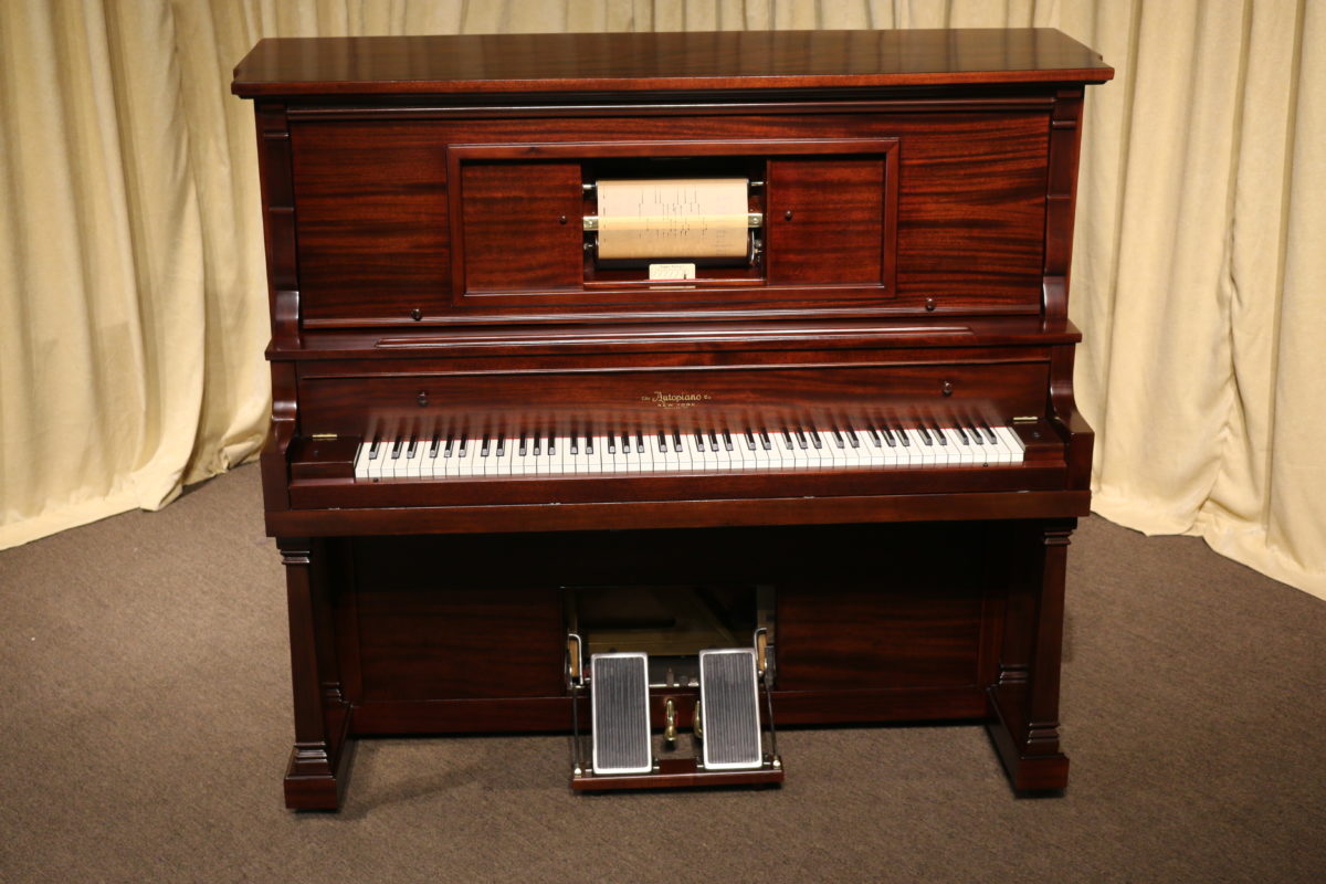 1910 Autopiano Upright Player Piano - Antique Piano Shop