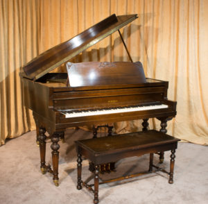 kimball baby grand piano mahogany